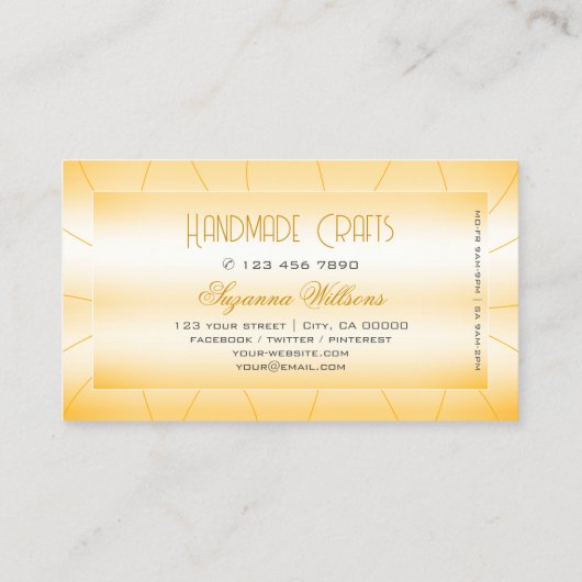 ひしモダンめ目の付いたピーチオレンジ 名刺 (裏面)