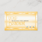 ひしモダンめ目の付いたピーチオレンジ 名刺 (正面)