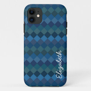 ひしモダン形 モザイク抽象芸術アート6 iPhone 11 ケース