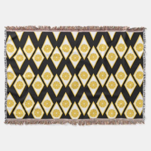 ひし形のかモダンんきつ切り スローブランケット (正面)