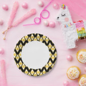 ひし形のかモダンんきつ切り ペーパープレート (パーティー)