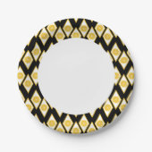 ひし形のかモダンんきつ切り ペーパープレート (正面)