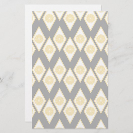 ひし形のかモダンんきつ切り 便箋 (正面/裏面)