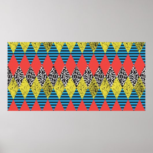 ひし形のシームレスな背景 ポスター (正面)