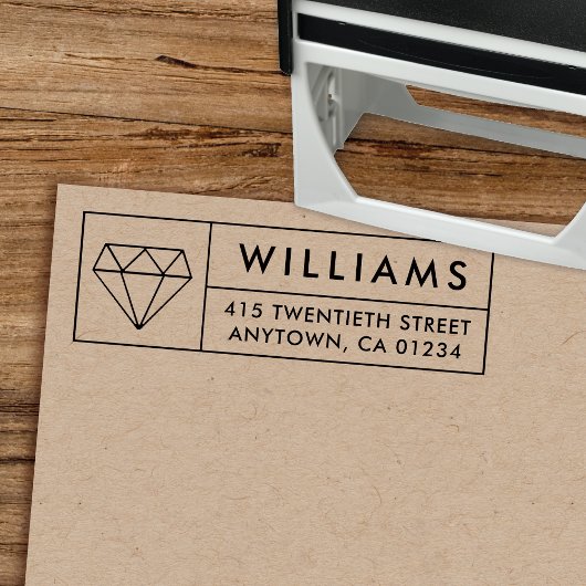 ひし形の図形 |自己手書き差出人住所 セルフインキングスタンプ