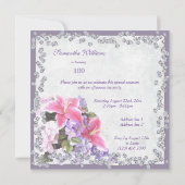 ひし形の花100th誕生日 招待状 (裏面)