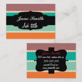 ひし形は抽象デザインを漕ぎます 名刺 (正面/裏面)