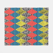 ひし形を使用したシームレスな背景 フリースブランケット (正面(横))