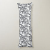 ひし形パターン – 抽象芸術多角形 ボディピロー (裏面 (縦))