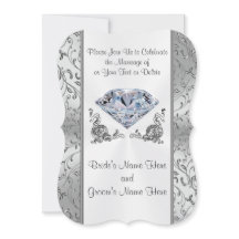 ひし形素晴らし結婚式招待状のテキスト