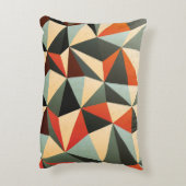 ひし形：抽象芸術ヴィンテージデザイン アクセントクッション (裏面(縦))
