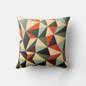 ひし形：抽象芸術ヴィンテージデザイン クッション (裏面)