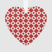 ひし赤と白形 オーナメント (正面)