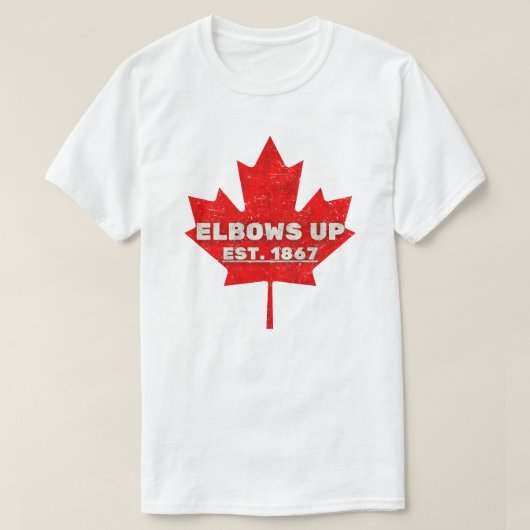 ひじを突き上げ Tシャツ (デザイン正面)
