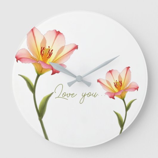 ひそひそ恋愛病 ラージ壁時計 (正面)