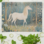 ひそひそ話の森の秘密の一角獣 キッチンタオル (折り畳み)