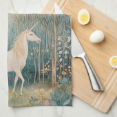 ひそひそ話の森の秘密の一角獣 キッチンタオル (四つ折り)