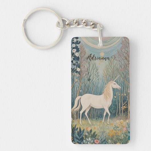 ひそひそ話の森の秘密の一角獣 キーホルダー (正面)