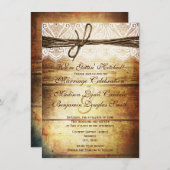 ひっかかり木素朴の結婚式招待状 招待状 (正面/裏面)