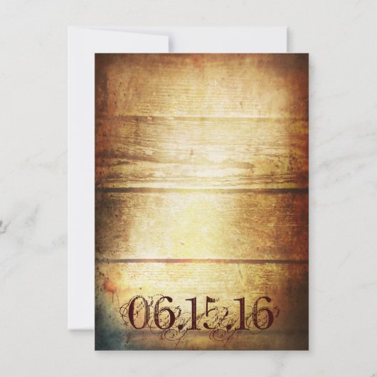 ひっかかり木素朴の結婚式招待状 招待状 (裏面)