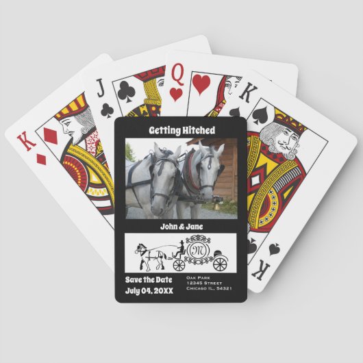 ひっかかり馬ワゴンの写真モノグラムの取得 トランプ (裏面)