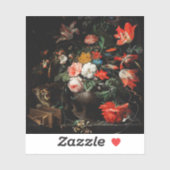 ひっくり返した花束のアブラハム・ミグノン。フローラ シール (シート)