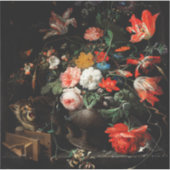 ひっくり返した花束のアブラハム・ミグノン。フローラ シール (正面)