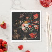 ひっくり返した花束のアブラハム・ミグノン。フローラ スタンダードランチョンナプキン (インサイチュ)