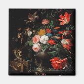 ひっくり返した花束のアブラハム・ミグノン。フローラ マグネット (正面)