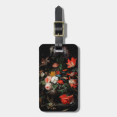 ひっくり返した花束のアブラハム・ミグノン。フローラ ラゲッジタグ (正面縦)