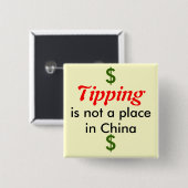 ひっくり返ることは、中国、$、$の場所ではないです 缶バッジ (正面&裏面)