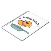 ひっくり返るパンケーキの面白い駒 ノートブック (左側)