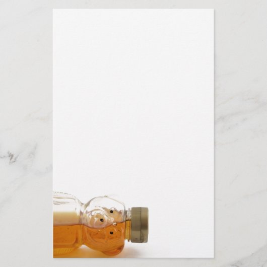 ひっくり返る半分入った蜂蜜くま 便箋 (正面)