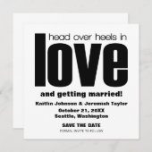 ひっくり返る 救いの日 招待状 黒 (正面/裏面)