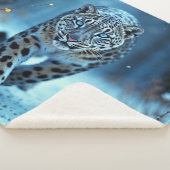 ひっそりと冬の猫白熱［赤熱］光を放つの目の凍ってい世界 シェルパブランケット (3/4)