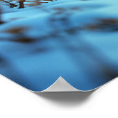 ひっそりと冬の猫白熱［赤熱］光を放つの目の凍ってい世界 ポスター (角)