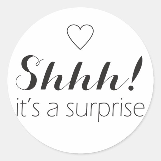 ひっそりサプライズステッカー ハート付き ラウンドシール (正面)