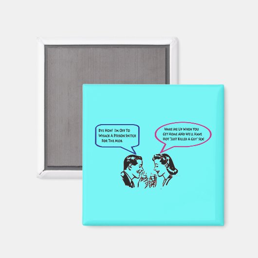 ひったくねったユーモアの冷蔵庫用マグネット マグネット (正面/裏面)