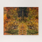 ひつぎ池への秋の反射 ジグソーパズル (横)