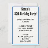 ひつじさん、80歳のお誕生日おめでとう！ 80歳の誕生日 招待状 (裏面)