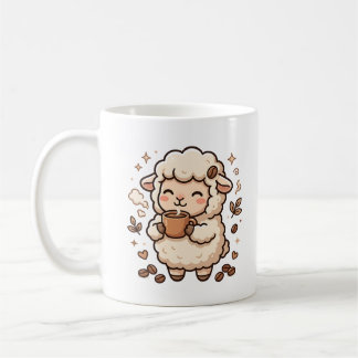 ひつじのコーヒーマグカップ かわいいアート コーヒーマグカップ