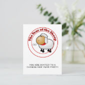 ひつじの年のかわいいアニメーション 招待状 (スタンド正面)