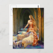 ひつじの歓迎ポストカード ポストカード (正面/裏面)