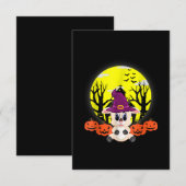 ひつじ ハロウィン かぼちゃ 面白い ハロウィン 衣装 出欠カード (正面/裏面)