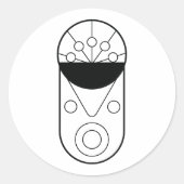 ひつじ 中国語 ラウンドシール (正面)