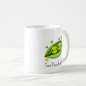 ひとつさやに二つのえんどう豆 コーヒーマグカップ (正面右)