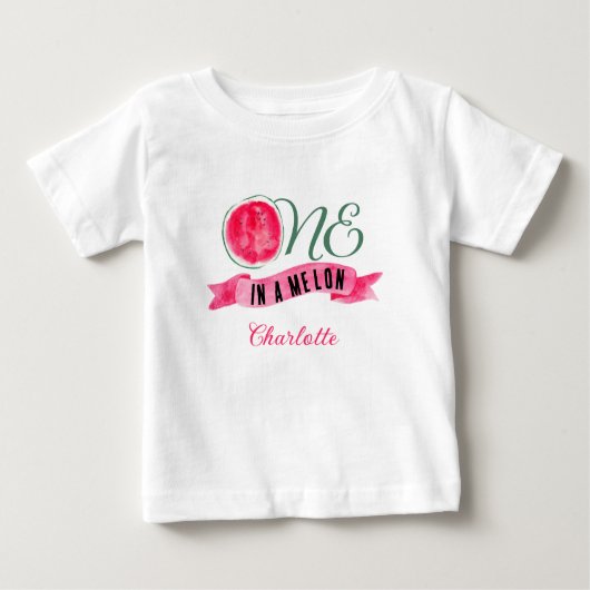 ひとつだけのメロン かぼちゃの1歳の誕生日 ベビーTシャツ (正面)