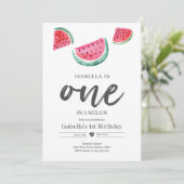 ひとつだけのメロン 1歳の誕生日 メロンの誕生日 招待状 (スタンド正面)