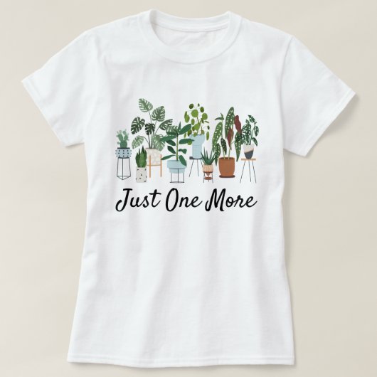 ひとつだけもう一つの植物Tシャツ、植物レディーガーデニング Tシャツ (デザイン正面)