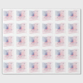 ひとつになって、より強く。アメリカをヒラリーが大統領に。アメリカ ラッピングペーパー (フラット)